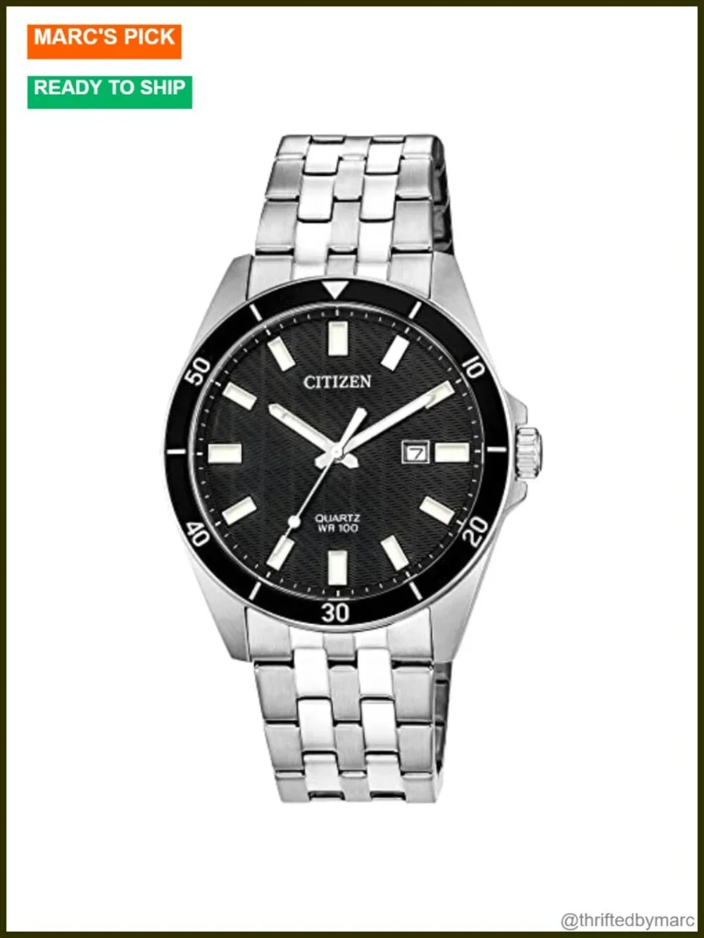 Quartz Stainless Steel Bracelet Watch, Classic, Water Resistant